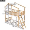 Twin Over Twin Bunk Bed with Roof, Window and Ladder - ModernLuxe - 3 of 4