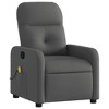 vidaXL Massage Recliner Chair Dark Gray Fabric - 3 of 4