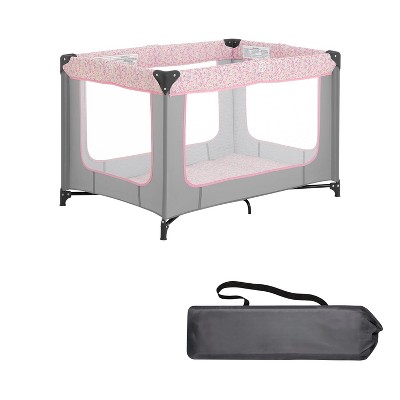 MYKKO Pack n Play Dome LX Playard with Baby Bassinet, Lightweight Portable Crib, Push-Button Fold Travel Crib, Redmond, Convertible