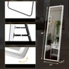 Infurnic Full Length Mirrors Wall Mirror with Stand Aluminum Alloy Thin Frame for Living Room, Clothing Shop, Corridor Decor, White, 20"*1"*63" - 3 of 4