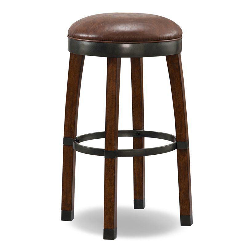 Leick Furniture Favorite Finds 30" Wood Bar Stool in Sienna/Brown (Set of 2), 1 of 6