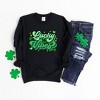 Simply Sage Market Women's Graphic Sweatshirt Lucky Vibes Cursive - 3 of 4