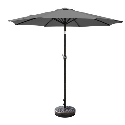 WestinTrends 9 Ft Outdoor Patio Market Table Umbrella with Bronze Round Base