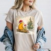 Pooh Bear Christmas With Friends T-Shirt, Cozy Heartwarming Holiday Tee Natural L - 4 of 4