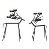 Transpac Metal 13.46 in. Black Christmas Matte Skinny Reindeer Candle Holder Set of 2 - 2 of 4
