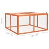 vidaXL Rabbit Hutch Bunny Cage with Hinged Door Rabbit Enclosure Solid Wood - 48.8" x 47.2" x 23.6" - 4 of 4