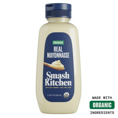 Smash Kitchen Organic Real Mayonnaise, 11.25 oz Bottle (Pack of 2)
