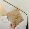 Anna-Kaci Women’s Straw Woven Crossbody Bag with Sunflower Accent - 3 of 4