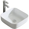 Fine Fixtures Square Thin Edge Vessel Bathroom Sink Vitreous China Without Overflow - 3 of 4