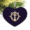 University of Portland Pilots Logo Heart Love Wood Christmas Tree Holiday Ornament - 2 of 3