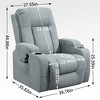 Infinite Position Power Lift Recliner Chair with Massage, Lumbar Heating, USB Charging Port and Cup Holders - 3 of 4