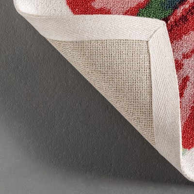 Multicolor Tropical Floral 49" Round Synthetic Indoor/Outdoor Rug