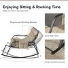 Angel Sar All-Season Rocking Recliner Chair with Storage, Breathable Mesh Lounge Chair with Cushions for Indoor/Outdoor Use - 4 of 4