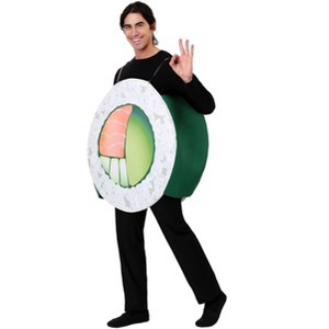 HalloweenCostumes.com One Size Fits Most   Sushi Roll Adult Costume, Green/White/Orange - 1 of 2