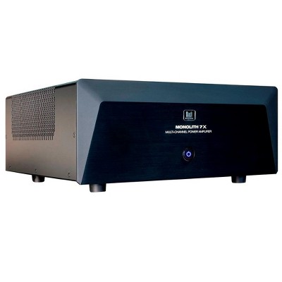 Monolith Multi-Channel Power Amplifier - Black With 7x200 Watt Per Channel, XLR Inputs For Home Theater & Studio