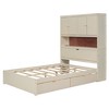TIRAMISUBEST Full Size Platform Bed with USB Outlets and Storage Headboard, Wooden Bed Frame with 2 Storage Drawers and Slats Support - 4 of 4
