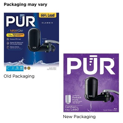 PUR Faucet Vertical Mount Water Filtration System Black