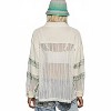 Women's Printed Crochet Patchwork Button-up Shirt - POL - 3 of 4