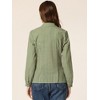 Allegra K Women's Turn Down Collar Plaid Button Up Long Sleeve Shirt - 4 of 4