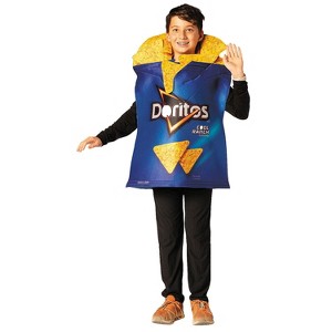 Doritos Kids' Cool Ranch Bag with Chips Tunic Halloween Costume Bodysuit - Blue 14-16 - 1 of 1