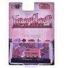 1960 Volkswagen Delivery Van Pink Met with Flower Print Top & Stripes and White Interior 1/64 Diecast Model Car by M2 Machines - 3 of 3