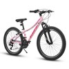 Kumasinova Women's Mountain Bike,7 Speed with Shock Absorbing Front Fork,V-Brakes,2.125" W Tires,Carbon Steel Frame Bicycle for Outdoor Adventure - 2 of 4