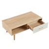 Cesicia Rectangle Coffee Table with Solid Wood Legs, 40.94"L x 21.26"W x 16.34"H - 3 of 4