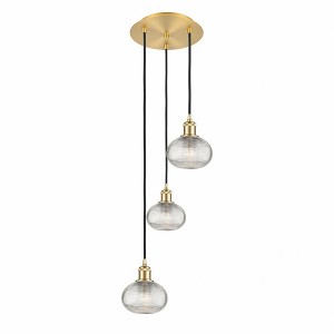 Ithaca - 3 Light Cord Hung Multi Pendant In Industrial Style-21.75 Inches Tall and 12.5 Inches Wide - 1 of 1