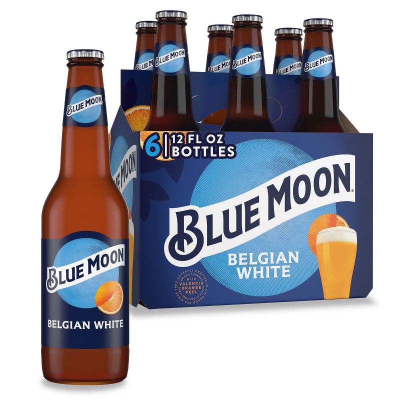 Blue Moon Belgian White Wheat Ale Beer - 6pk/12 fl oz Bottles, 1 of 11
