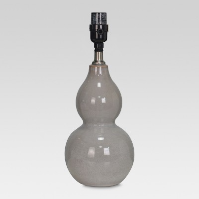 Double Gourd Ceramic Small Lamp Base Gray - Threshold™