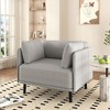 NicBex Faux Leather Accent Chair,Upholstered Living Room Chairs with Mid-Height Backrest and Steel Legs,Accent Chairs for Living Room - 2 of 4