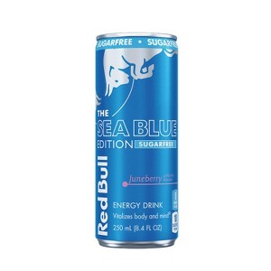Red Bull Sugarfree Sea Blue Edition Energy Drink - 8.4 fl oz Can - 1 of 4