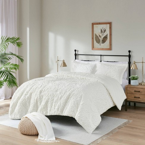 Intelligent Design 3pc Full/queen Leena Shaggy Long Faux Fur Comforter Mini  Set Ivory : Target