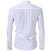 Coolmee Men's Dress Embroidery Shirts Long Sleeve Business Party Casual Button Down Shirt - 3 of 4