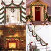 6 ft Pre-lit Holiday Christmas Garland with Lights with 20 LED Ligts Pinecones Berries Poinsettia - 2 of 4