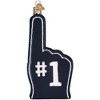 Old World Christmas Blown Glass Ornament for Christmas Tree, Chicago Bears Foam Finger - 3 of 4