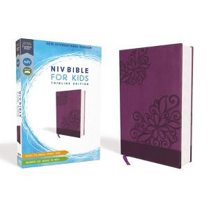 Niv, Bible for Kids, Leathersoft, Purple, Red Letter, Comfort Print - by  Zondervan (Leather Bound) - 1 of 1