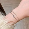 Women's Modern Silver - Toned Metal Bracelet - 2 of 4