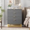4 Drawer Dresser for Bedroom, Modern Dressers with Gold Metal Handles - 4 of 4