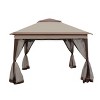 APRILSOUL Outdoor Pop Up Gazebo Canopy With Removable Zipper Netting,2-Tier Soft Top Event Tent - 3 of 4