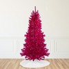 Northlight 9' Unlit Artificial Christmas Tree Metallic Pink Tinsel - 2 of 4