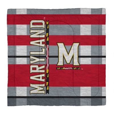 NCAA Maryland Terrapins Heathered Stripe Queen Bedding Set in a Bag - 3pc — фото 2