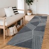 Washable Geometric Stripped Lines Print Area Rug for Living Room Bedroom, Indoor Modern Large Floor Carpet for Dining Room Home Office - 4 of 4