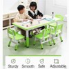 Kids Table and 6 Chair Set, Height Adjustable, Multifunctional Desk, Ergonomically Designed Chairs, for Classroom, Daycares - 2 of 4