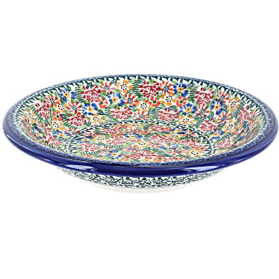 Blue Rose Polish Pottery T04 Galia Soup Plate