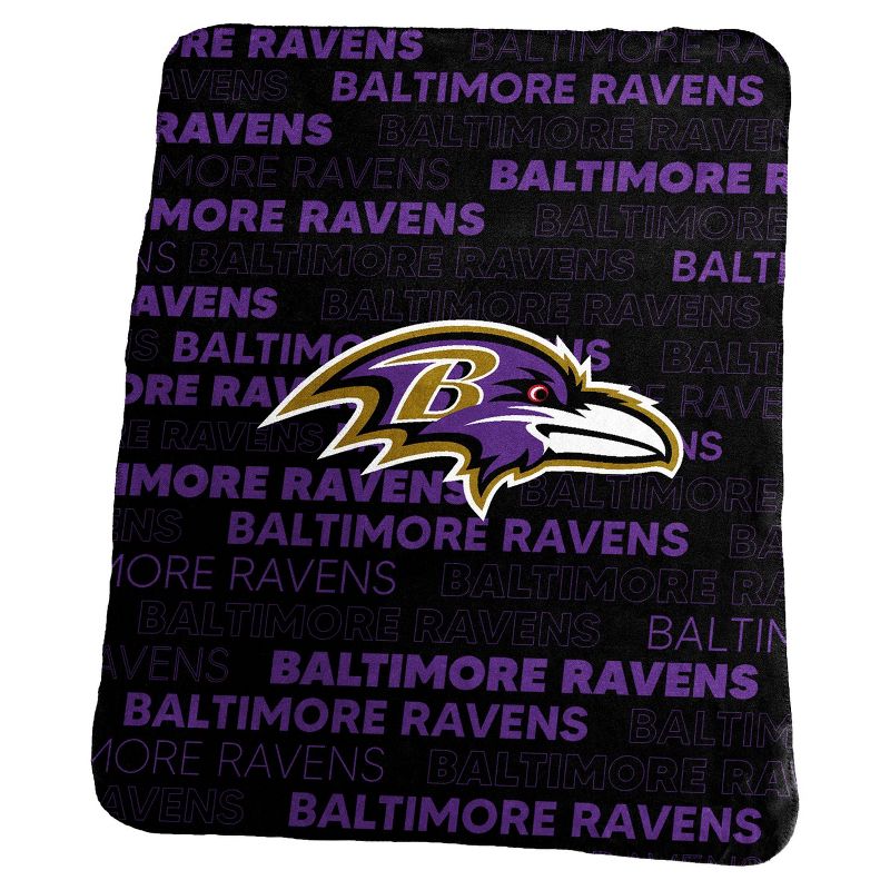 NFL Baltimore Ravens Classic Fleece Throw Blanket, 1 of 2