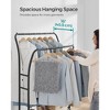 SONGMICS Clothes Rack Clothing Rack with Shelves Double Rod Clothes Rack with 6 Hooks Clothes Storage and Display for Living Room Bedroom - 4 of 4