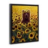 Stupell Industries Happy Bear Sunflower Field Floating Frame Canvas Art - 2 of 4