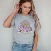 Simply Sage Market Women's Mama Rainbow Flowers Short Sleeve Graphic Tee - 2 of 3