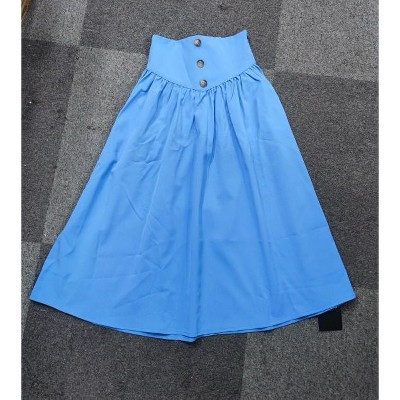 Maxi Skirt for Girls High Waisted Smocked Waistband Swing Skirts with Drawstring and Pocket